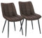 WOLTU Esszimmerstühle 2er Set, für Wohnzimmer Küche Esszimmer, Küchenstühle gepolstert mit Rückenlehne, Sitzfläche aus Stoffbezug, mit Metallbeinen, bis 150 kg belastbar, Dunkelbraun