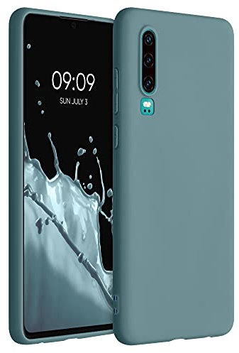 kwmobile Hülle kompatibel mit Huawei P30 Hülle - weiches TPU Silikon Case - Cover geeignet für kabelloses Laden - Arctic Night