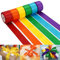 HUIHUANG Regenbogen-Satinband, Stoff, Satinband, Regenbogenband, Set, 2.5 cmx30 m, dünnes Satinband, Regenbogenfarbe zum Basteln, Geschenkverpackungen, Hochzeitsdekoration und DIY handgefertigt