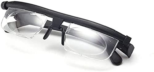 Dzhzuj Adjustable Focus Glasses Dial Vision Reading Variable Distance Eyeglasses Near Far Sight Diopters Magnifying