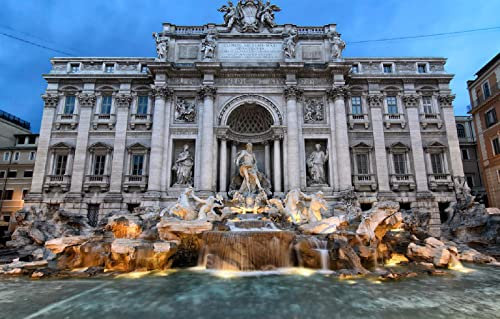 LHJOYSP 3d puzzle 1000 pezzi Fontana della città scultura Trevi, Roma, Italy 75x50cm