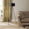 Leena Black Metal Tripod Floor Lamp