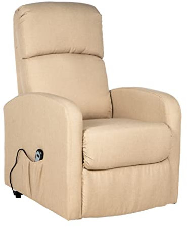 Gremium Poltrona Relax Elettrica Con Sistema Alzapersona, Reclinabile a Letto E Seduta Ergonomica In Tessuto Per Arredo Salotto, Soggiorno e Ufficio