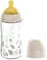 nip – Weithalsflasche | Babyflasche mit Ventil für optimalen Lufteinstrom und zwei Naturkautschuk-Trinksauger. Stillfreundliche Babyflasche aus bruchfestem Glas | Gr. S & M, 240ml, Braun