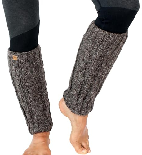 BUDDHA arts&more Beinstulpen handgestrickt fleecegefüttert aus Nepal 100% Wolle legwarmer