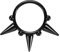 Spike Septum Clicker Ringe Chirurgenstahl 316L Daith Ohrringe Septum Schmuck 16G Klappsegment Nahtlose Clicker Nase Hoop Ring Schwarz Snug Tragus Knorpel Helix Rook Lobe Ohrringe Conch Hoop Ring 8mm