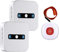 DAYTECH Portable Wireless Personal Alarms for Elderly Panic Alarm with Battery Power,Call Button & Caregiver Pager with IP55 Waterproof Button,2 Portable Receivers 1 Button