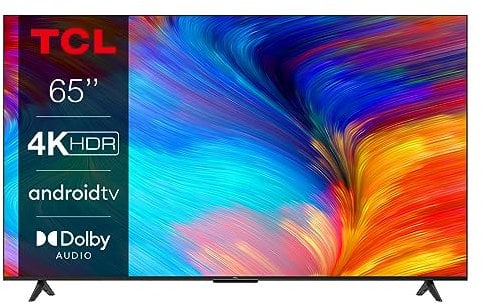TCL 65P639K 65-inch 4K Smart TV, Ultra HD, Powered by Android Bezeless design (Freeview Play, Game Master, Dolby Audio, HDR 10 compatible with Google assistant & Alexa)