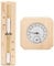 vidaXL 2-in-1 Sauna Hygrothermograph Sanduhr Set Saunazubehör Hygrometer Thermometer Saunauhr Klimamesser Glas Hitzebeständig Massivholz Kiefer
