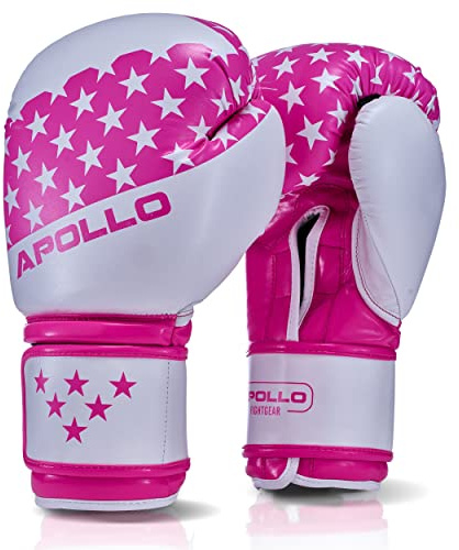 Apollo Boxhandschuhe Männer aus PU Leder | Thai Boxhandschuhe Damen und Herren | für Boxsack, Training, Sparring, Fitness, MMA Handschuhe | Kickbox Handschuhe | Boxing Gloves 12/14/16oz.
