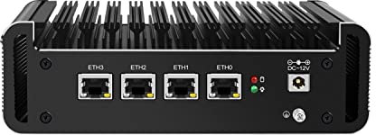 Micro Firewall Appliance, Mini PC, pFsense, OPNsense, Untangle, Sophos XG, VPN, Router PC, Celeron J4125, HUNSN RJ20, AES-NI, 4 x I211 LAN, HDMI, Console, 16G RAM, 64G SSD