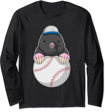 Maulwurf Baseball Sport Langarmshirt