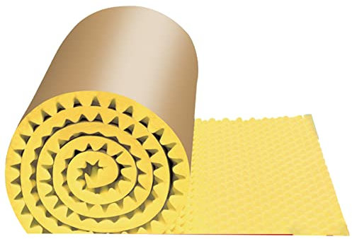 HARICSET 3cm Dick Akkustik Platten Noppenschaumstoff, Akustik Schaumstoff, Dämmung für Tonstudio, YouTube-Raum, Schallabsorbierende Dämpfungswand Schaumpyramide(Color:Gelb)