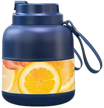 Fresh Juice Blender, 500ml Personal Travel Blender for Smoothies, USB Rechargeable Fruit Juice Mixer for Home, Fresh Juice Blennder Boottle Portable, Electric Double Cap Drink Blender for Shakes