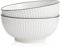 Swuut 20 cm Servierschüsseln Set von 2-60 oz weißen Keramikschalen für Salat, Suppe, Eintopf, Obst, Popcorn mit Mikrowelle Geschirrspüler Safe