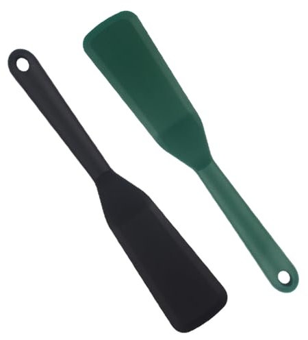 JSKWIKE 2 Espátula de Silicona Espátula de Cuchara Silicona,Spatula Paleta Lengua Silicona Espátulas Resistente Goma sin Costuras para Antiadherentes Hornear Utensilio Cocina Mezclar Revolver Raspar