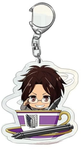 Attack On Titan Keychain Mikasa Eren Levi Cute Cartoon Acryl Keyring Anhänger Hanging Ornament Tasche Zubehör Key Ring Collection