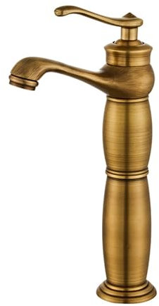 Miscelatore retrò per lavabo Rubinetti per lavabo monocomando Rubinetto per lavabo in ottone antico Miscelatore per lavabo monoforo, Alto