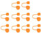 sourcing map 10Pcs Straw Cover Cap, Orange Silicone Straw Tips Cover Fits 8mm/0.31 Drinking Straws, Reusable Dust-Proof Straw Tips