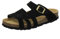 AFS-Schuhe 2122, Damen Pantoletten aus echtem Leder, hochwertige Hausschuhe für Frauen mit Eva-Sohle, Made in Germany (38 EU, schwarz Velour)