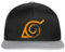 Spreadshirt Naruto Symbol des Hidden Leaf Village Snapback Cap, One Size, Schwarz/Grau