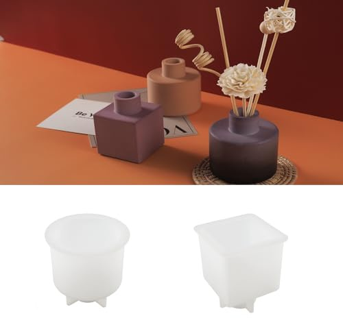 HNLMZ Vase Silikonform,2 Stück Epoxidharz Formen Vase Silicone Mould,DIY Blumenvase Resin Moulds für Herstellung von Vasen und Deko-Accessoires