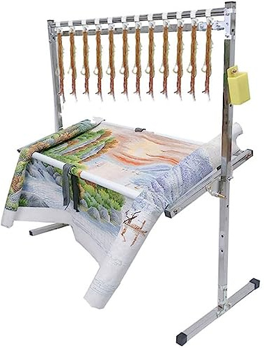 Generisch Verstellbarer Stickrahmen-Halter mit 12 hängenden Drahtschnallen – drehbarer Kreuzstich-Halter, Rahmen und Ständer für DIY Handwerk, Nähen, Nadelspitzen-Rahmenständer auf Amazon