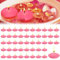 Hengrongshen 50 Stück Schwimmkerzen Rosa, 3.5 cm Schwimmkerze Duftlose, Rauchfrei & Tropffreie, Wasserkerzen für Valentinstag, Erntedankfest, Hochzeit, Urlaub, Partys & Heimdekoration (Rosa)