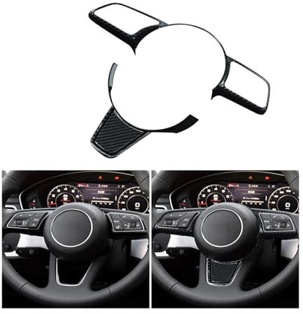 Auto Lenkrad Ring Aufkleber, für Audi A3 8V A4 B9 A5 2017-2019, Dekorativer Rahmen für das Autolenkrad, Auto Lenkrad Verzierungs Aufkleber