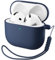 ORNARTO Compatible with Airpods 4 Case,Liquid Silicone Cover with Lanyard Hybrid Skin & Visible Front LED Protective Case for Airpods 4th Generation(2024)-Navy Blue