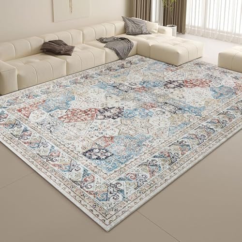 Aspire Homeware Rugs for Bedroom Living Room Exrtra Large 240x320 cm - Traditional Area Rugs Cashmere Style Soft Short Pile Vintage Rug - Carpet for Dining Room Easy To Clean, Coastal