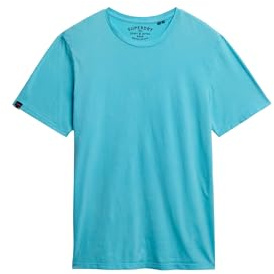Superdry Herren Klassisches Essential T-Shirt Verwaschenes Neon Himmelblau M