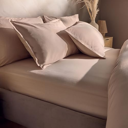 Silentnight Cotton Rich Bed Linen (Natural, Single, Fitted Sheet)
