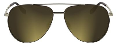 KARL LAGERFELD Unisex Adult Sunglasses KL360S - Light Gold with Solid Brown With Mirror Lens