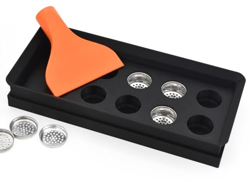 Vaportown Système d'emballage de capsules doseuses compatible avec Storz & Bickel Mighty & Mighty+ Plus Venty Crafty & Crafty+ Vaporisateur à 8 emplacements, plateau de remplissage et accessoires de