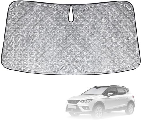 Parasol de Ventana Delantera de Coche Compatible con Seat Arona 2017-2025, Parasol para Parabrisas de Coche en el Interior Plegable, Protección UV Reflectante