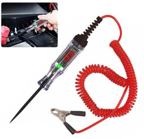 Circuit Tester,3-90V DC Car Fuse Tester Pen for Car Truck,Voltage Tester With LED Digital Test Light,Electricity Tester for Automotive,Fuse,Wiring Circuit Checking