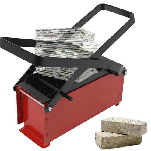 Gungtj Machine à briquettes pour bûches de papier, broyeur de feuilles poreuses, presse à journaux, machine compacteur de brique, parfait pour les déchets de papier, le recyclage du papier journal