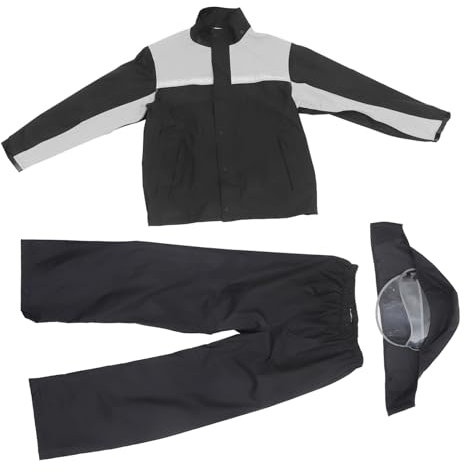 GRADENEVE 1juego Traje De Lluvia Para Motociclista Hombre Chaqueta y Pantalones Impermeables Conjunto De Ropa De Lluvia Reflectante Para Climas Adversos