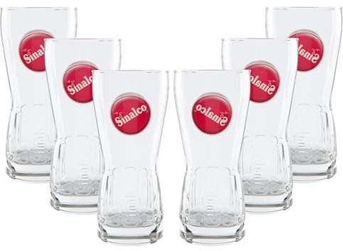 Generisch 6x Sinal co Glas 0,2l | Original Erfrischungsgetränk Becher für Cola, Limonade und Softdrinks | Hochwertiges Trinkglas | Gastronomie