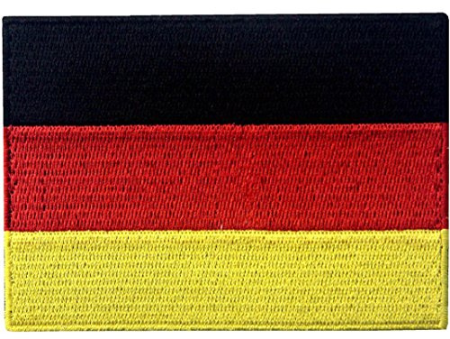 EmbTao Deutschland Flagge Bestickter Aufnäher zum Aufbügeln/Annähen