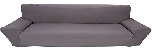 Yosoo 4 Sitzer Sofa Covers 7 Vollfarben Full Stretch Slipcover Elastische Stoff Soft Couch Abdeckung Sofa Protector Home M?Bel (Farbe : Grau)
