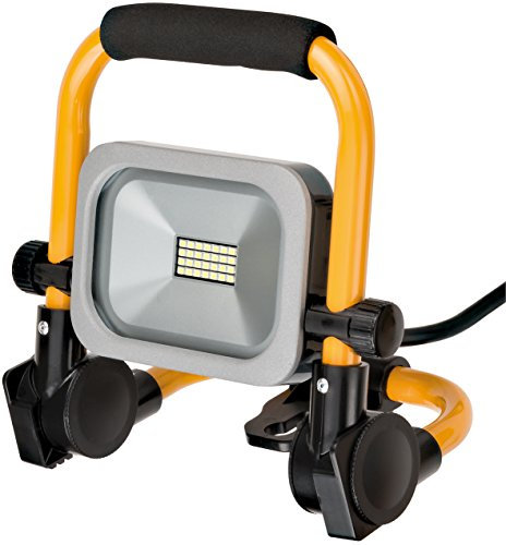 Brennenstuhl Mobiler Slim LED-Strahler / LED Strahler für außen und innen (Baustrahler IP54, LED Fluter 10 Watt)