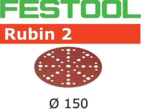 FESTOOL MJ2 Rubin2 STF Lot de 10 disques abrasifs Ø 150/48, P180, 575184