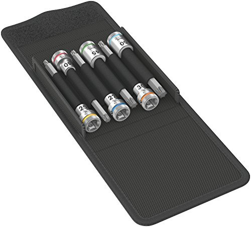 Wera 8767 B TORX® HF 1 Zyklop holding function bit socket set, 3/8 drive, 6pc, 05003185001 , Black