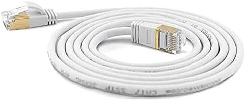wantecWire Extra dünnes Patchkabel CAT.7 Kabel, CAT.6 Stecker SSTP geschirmt, Länge 1.5 m, weiß