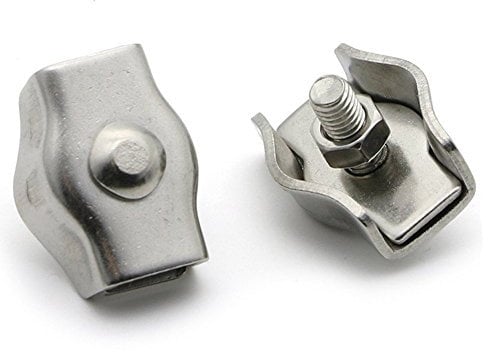 12 Stück M2 Simplex Drahtseilklemmen aus Edelstahl für 1/16 Zoll Durchmesser Drahtseil