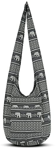 YOUR COZY Boho Crossbody Bag for Women – Handmade Cotton Sling Bag Lightweight Unisex Travel Purse with Zipper