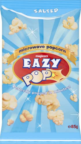 EAZY POP MICROWAVE POPCORN - SALTED FLAVOUR 85G - 16 PACK - FULL CASE - VEGETARIAN