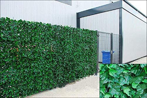 Abaseen Artificial Ivy Privacy Fence Screening – 1m x 3m Faux Leaf Hedge Panel for Garden, Balcony & Outdoor Décor